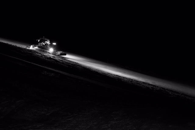 Snowcat Groomer Vail Colorado Night